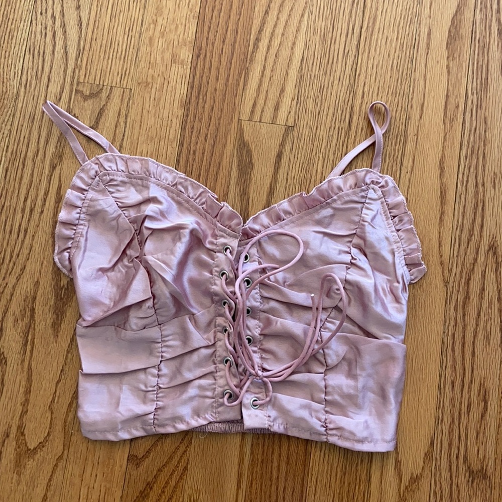 Cropped corset top